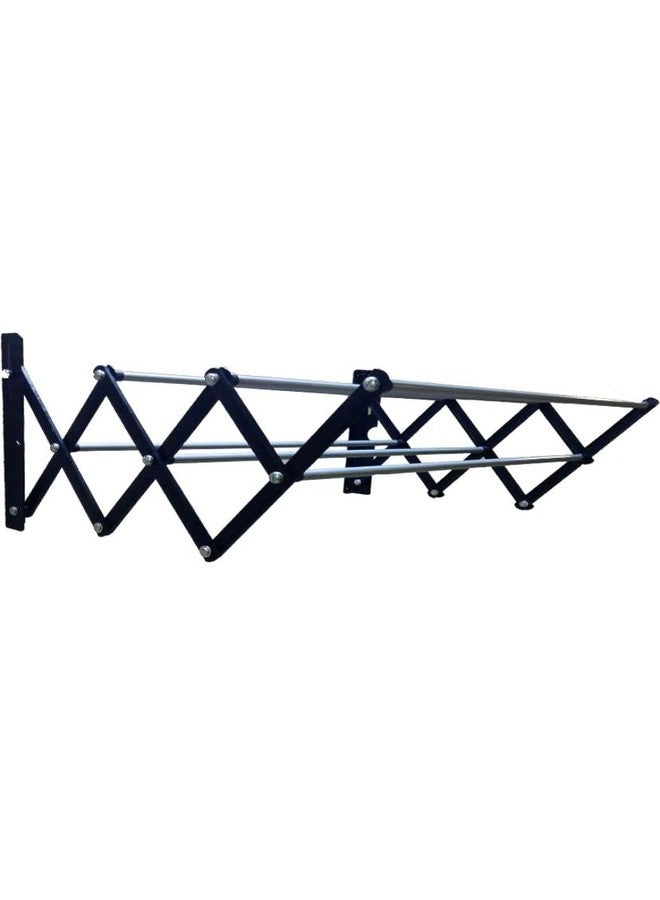 PRETOX Powder Coated Steel Foldable & Rust Proof Wall Mount Cloth Drying Stand Stainless Steel Wall Mounting Foldable Clothe Drying Stand Rack Towel Drying Hanger (Small Mounted Cloth Stand 24''in) - Image 3
