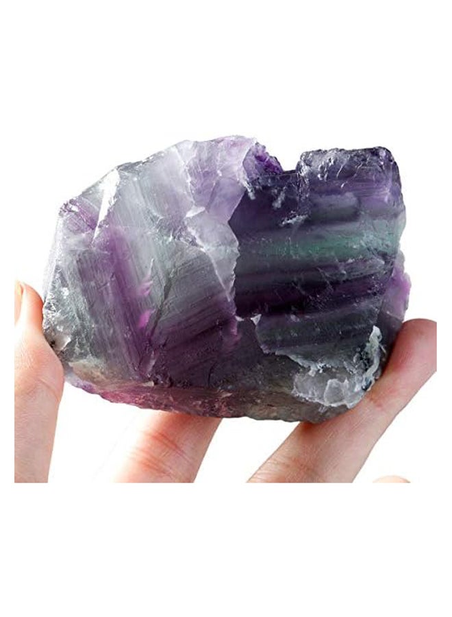 أحجار كريمة من كريستال الفلوريت الأخضر والأرجواني الخام الطبيعي (0.37-0.7 رطل) - Image 3