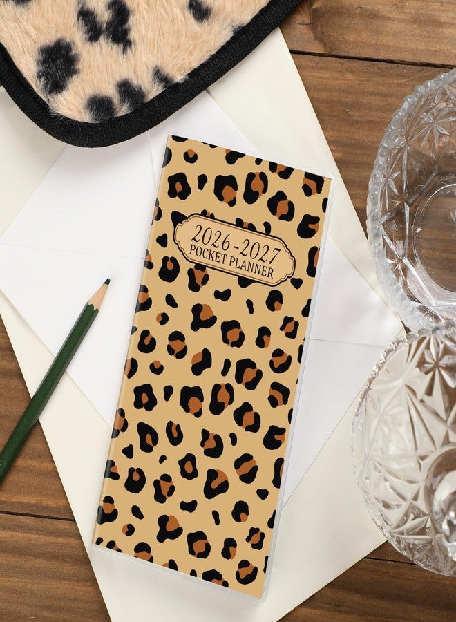 ReliThick 2026 Pocket Calendar for Purse Small Monthly Planner for Women Handy Weekly Pocket Planner Journal Notebook Christmas New Year Gift Sister Friends Women(2026-2027,Leopard) - Image 4