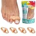 ZenToes Toe Spacers Bunion Corrector for Women and Men Big Toe Straightener Double Loop Gel Splint Separator for Correct Alignment of Overlapping Toes Beige - Image 2
