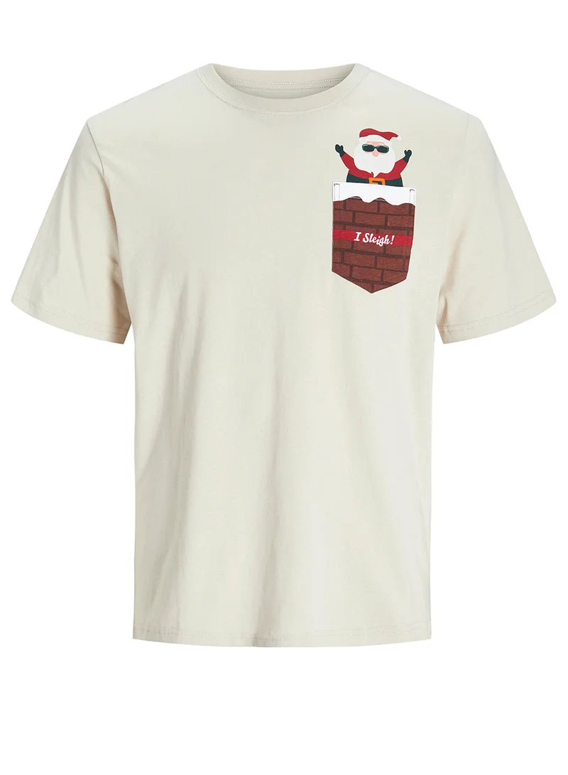 JACK & JONES Christmas All Over Printed Regular Fit T-Shirt