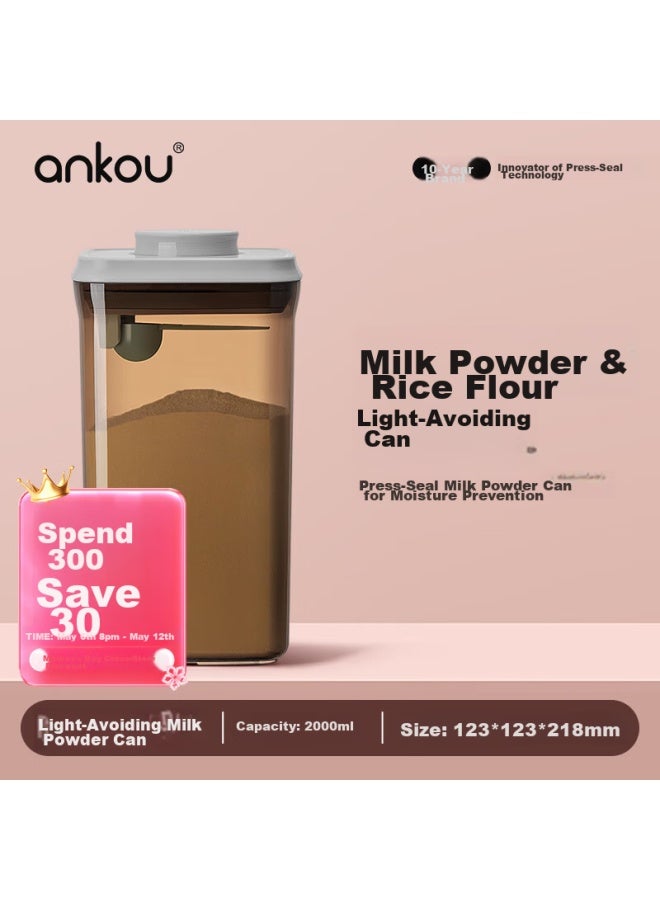 Ankou Milk Powder Container, Baby Formula Sealed Jar, Portable Rice Powder Box, Dispensing Tea Canister, Light-proof Milk Powder Storage Container - Image 1