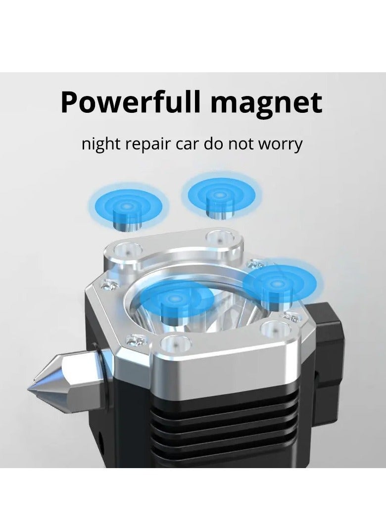 Chuangdi Multifunctional Waterproof Flashlight Outdoor Rechargeable Three Speed Dimming With Safety Hammer - Image 2