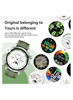 TELUX TELUX NEO Smart Calling Watch with 1.43” AMOLED Display & 2 Straps (Stainless Steel & Silicon) - AM24 Silver  - Image 5