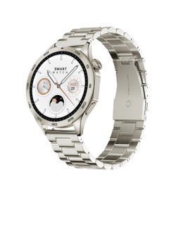TELUX TELUX NEO Smart Calling Watch with 1.43” AMOLED Display & 2 Straps (Stainless Steel & Silicon) - AM24 Silver  - Image 1