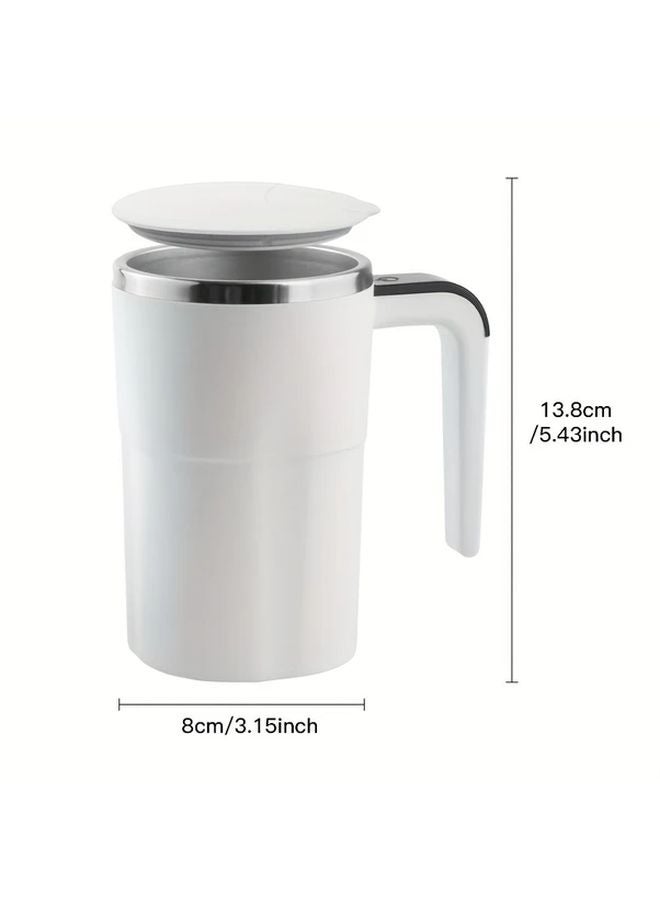 فنجان قهوة أبيض ذاتي التحريك بشاشة عرض درجة الحرارة وقابل للشحن عبر USB - Image 4