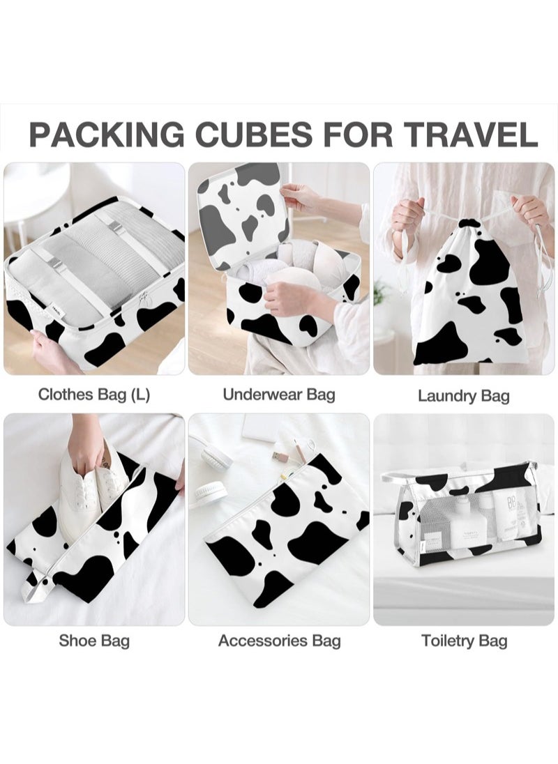 Generic 8-piece travel organizer luggage set suitable for digital toiletries and cosmetics storage bags, suitable for clothes, shoes, suitcases and travel bags  - Image 3