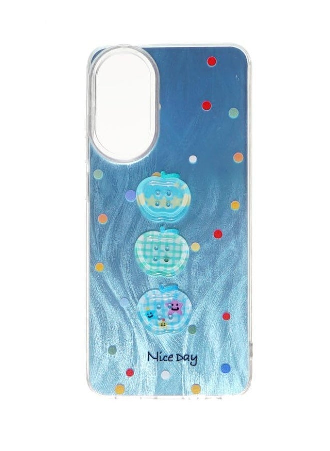 Plastic Back Cover For Oppo A78 4G, Multi Color - Image 1