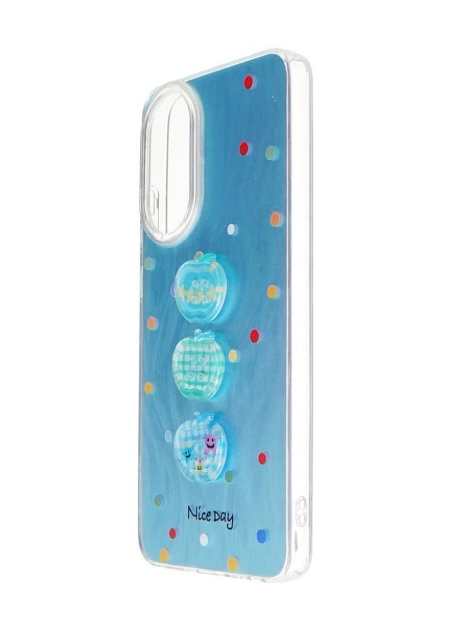 Plastic Back Cover For Oppo A78 4G, Multi Color - Image 3