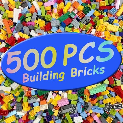 RWDTER 500 Pieces Building Blocks bulk Compatible With LEGO And All Brands 12 Sizes And A Variety Of Colors To Mix And Match Suitable For Christmas Halloween And Birthday Gifts For Boys And Girls Aged 6 - Image 1