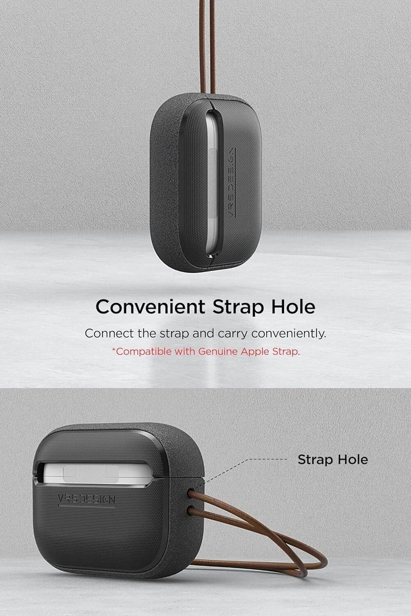 VRS Design Modern for Apple Airpods Pro 2nd Generation & 1st Generation Case (2023/2022/2019) (Sand Stone) [US Patent Registered] - Image 5
