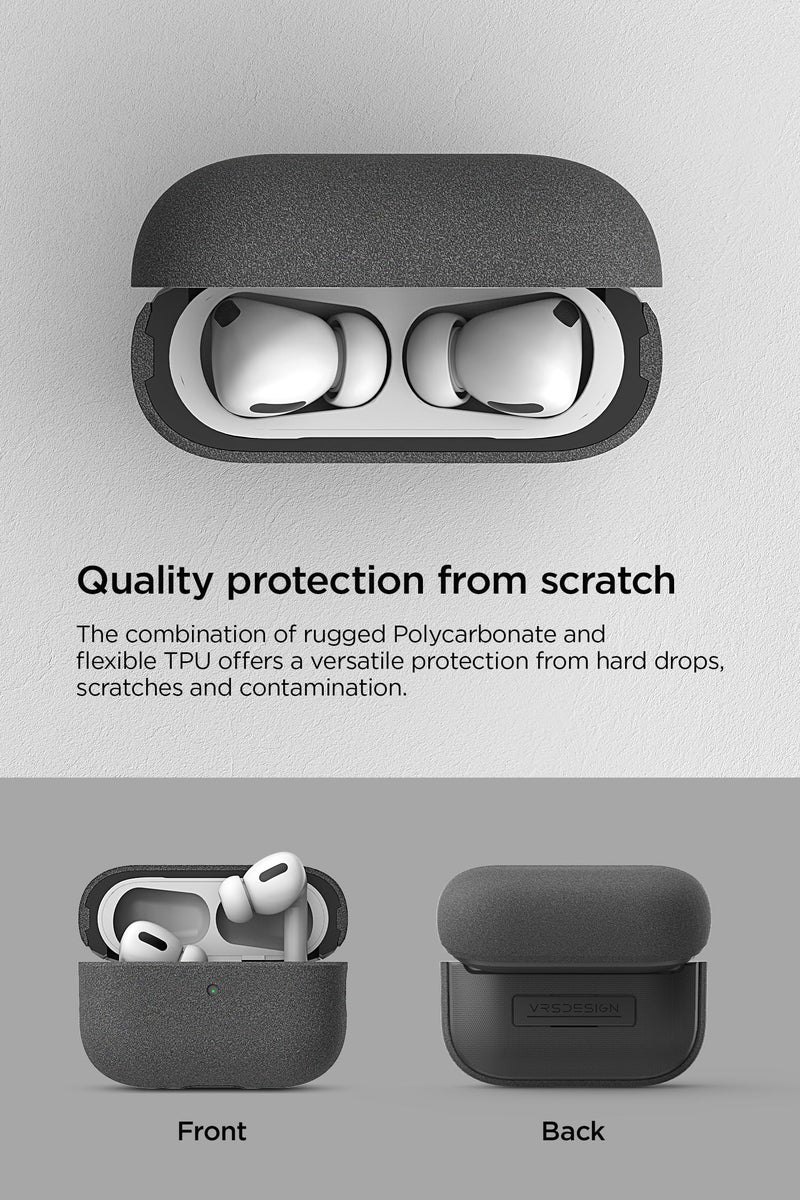 VRS Design Modern for Apple Airpods Pro 2nd Generation & 1st Generation Case (2023/2022/2019) (Sand Stone) [US Patent Registered] - Image 2