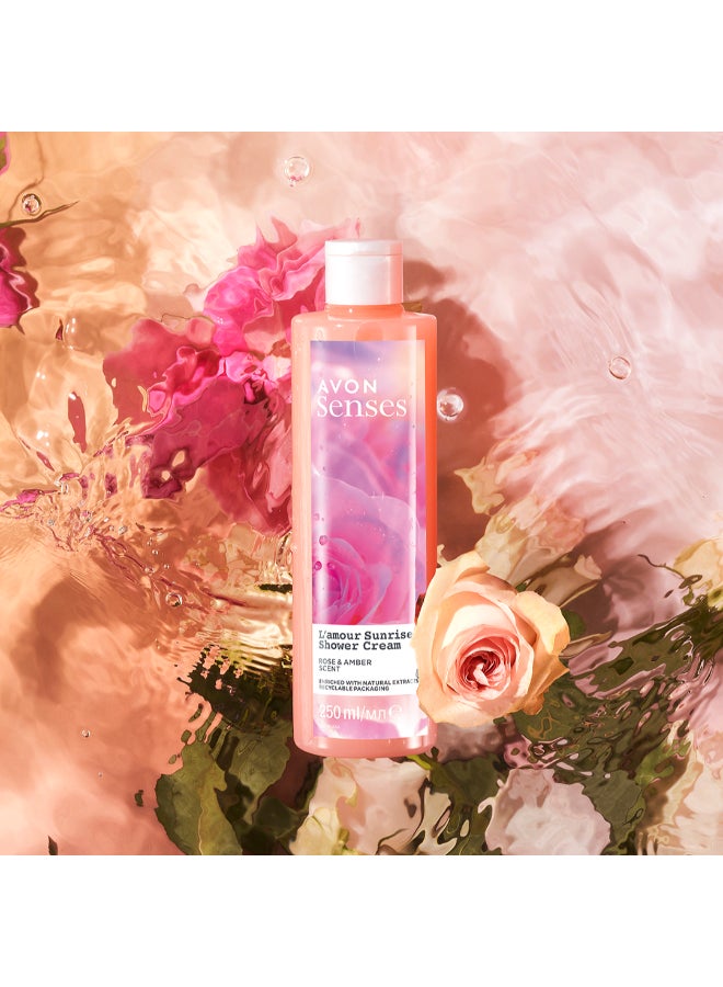 AVON Senses L'Amour Sunrise Shower Cream: Rose And Amber - 500Ml 500ml - Image 2