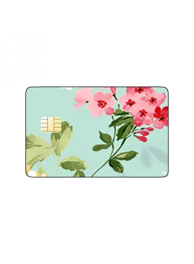 RKN PRINTED BANK CARD STICKER Beautiful Pink Roses Drawing - Image 2