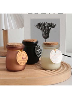 FALMER 3 Pieces Of Scented Candles With Different Scents In A Glass Jar With A Wooden Lid To Perfume The House And Add A Calm Romantic Atmosphere  - Image 3