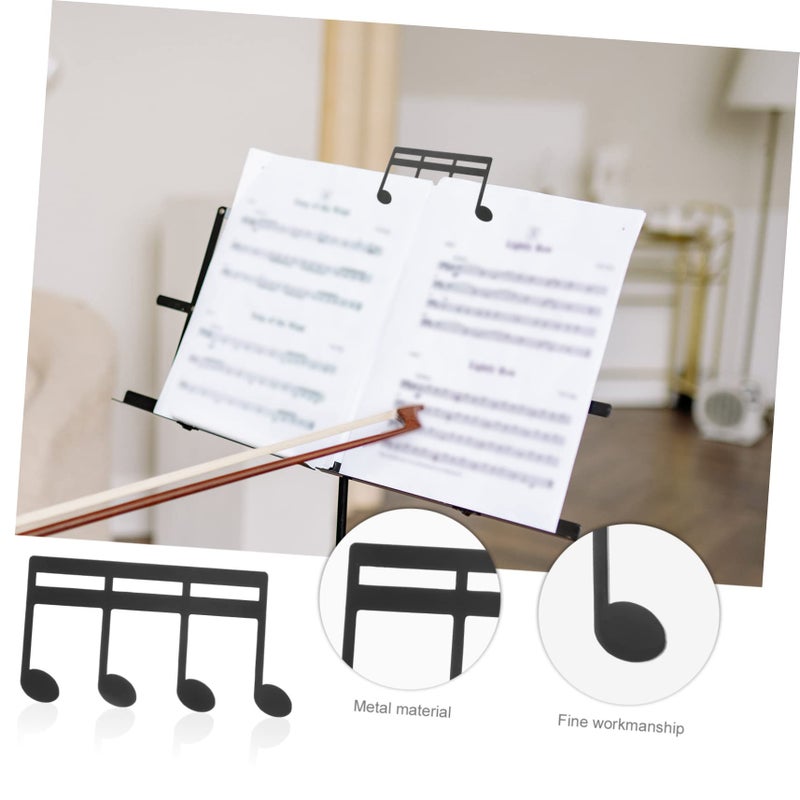 Metal Music Book Holder Stand With Page Clip Easy Install Adjustable - Image 3