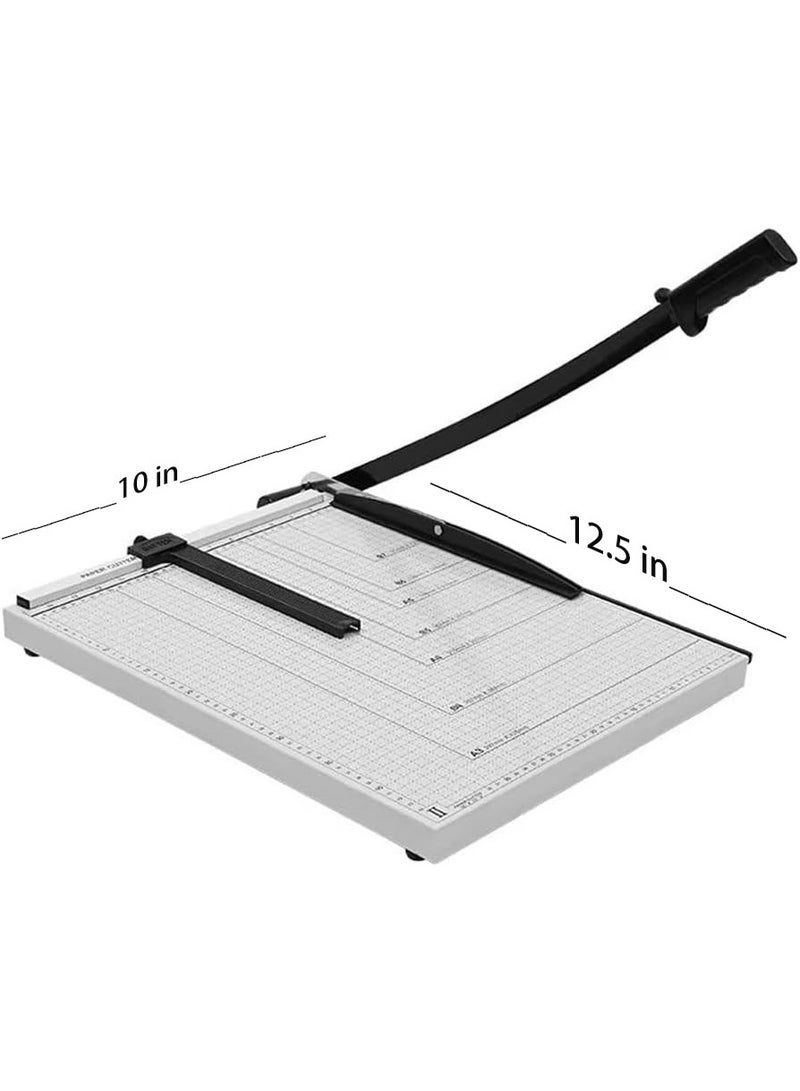 Flushrenic Paper Cutter Professional Large Paper Heavy Duty Trimmer,With pressure strip，Steel Base 12-Sheet Capacity for Cardstock & Photos, Safety Lock & Self-Sharpening Blade for Office, School, Craft Studio - Image 2