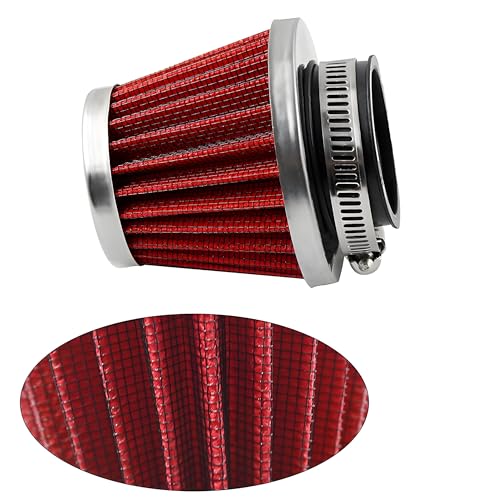 Autozap Motorcycle Air Filter 42mm,48mm High Power Air Cleaner Clamp on Air filter for Universal Bike (Red) - Image 5