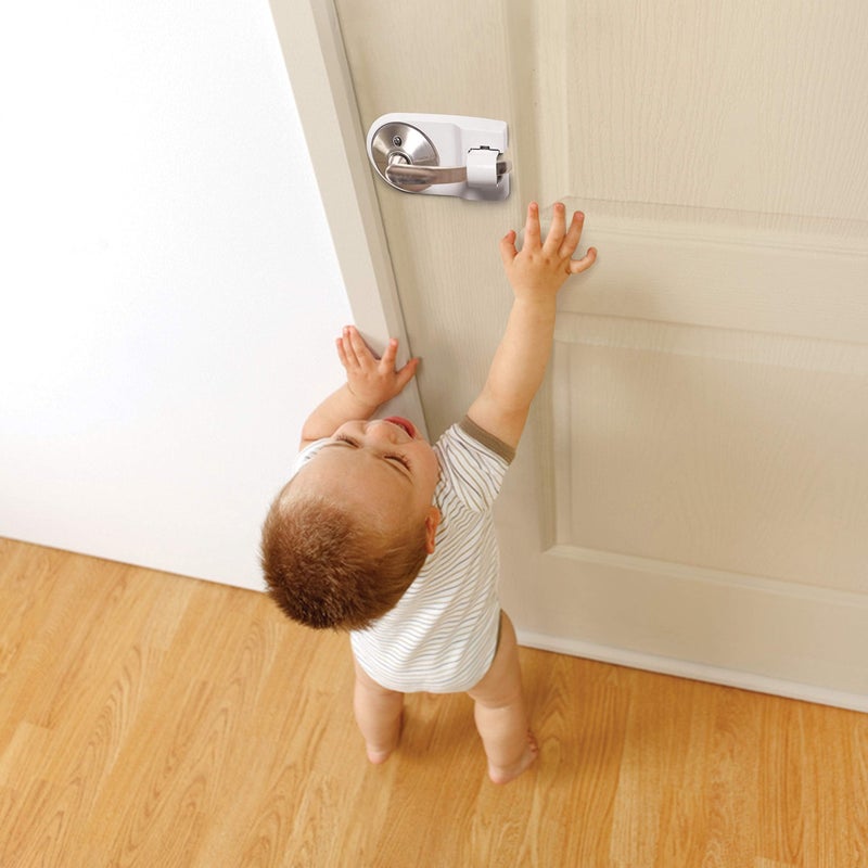 Dreambaby Lever Door Child Safety Lock - Fits Most Lever Handles- Baby Proof Doorknob Guard -White - 3 Pack - Image 3
