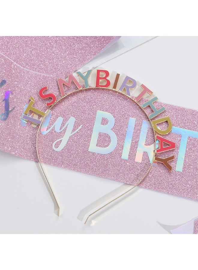 طقم عصائر فتاة عيد الميلاد، إنه طقم عصائر عيد ميلادي، هدية مميزة لحفلة عيد الميلاد - Image 3