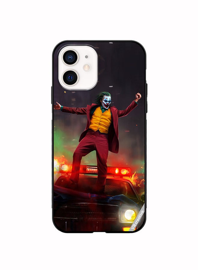 VR CREATIVE Protective Case Cover For Apple iPhone 12 mini Joker Over A Car With His Evil Laugh Design Multicolour - Image 1