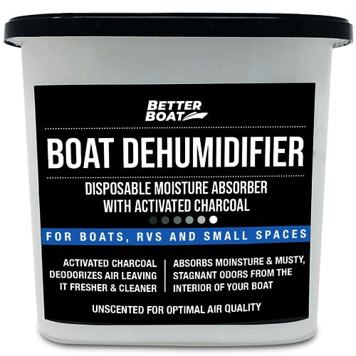 Moisture Absorber and Boat Dehumidifier Charcoal Odor Remover for Damp Smell and Humidity Unscented and FragranceFree 1 Pack Ideal for Basement Closet Home RV or Boating No Refill Needed