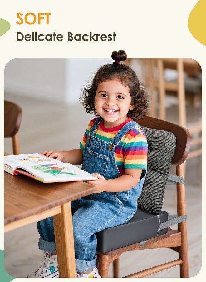 JLGCUF Booster Seat for Kitchen Chair,Toddler Booster Seats with Adjustable Washable Safety Belts Kitchen Dining Table Booster Seat, Portable Travel Increasing Cushion for Baby Child Kid Boy Girl - Image 3