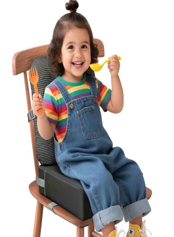 JLGCUF Booster Seat for Kitchen Chair,Toddler Booster Seats with Adjustable Washable Safety Belts Kitchen Dining Table Booster Seat, Portable Travel Increasing Cushion for Baby Child Kid Boy Girl - Image 1