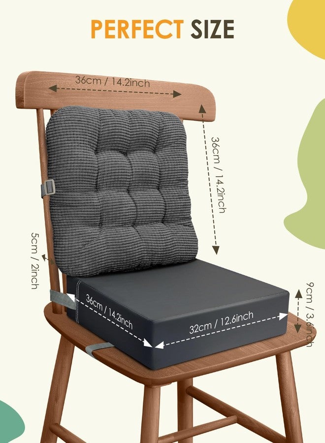 JLGCUF Booster Seat for Kitchen Chair,Toddler Booster Seats with Adjustable Washable Safety Belts Kitchen Dining Table Booster Seat, Portable Travel Increasing Cushion for Baby Child Kid Boy Girl - Image 4