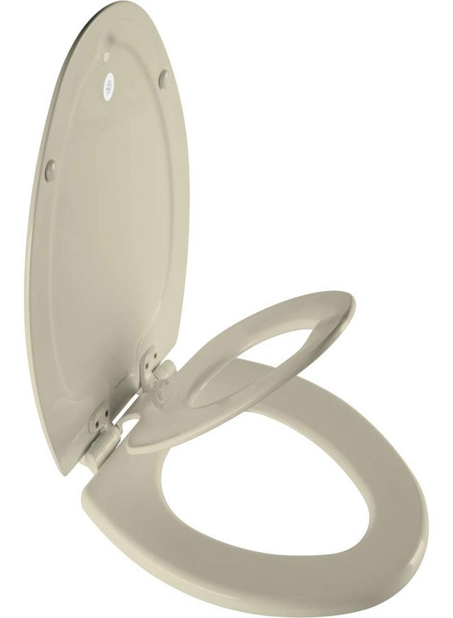 Mayfair NextStep2 Toilet Seat with Built-In Toddler Potty Training Seat, Slow Close, Easy Clean, Magnetic Removable Kids Seat, ELONGATED, Bone - Image 1