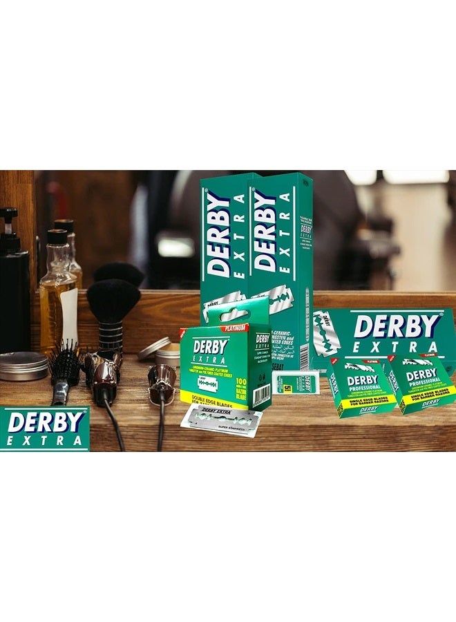 Derby 100 Extra Double Edge Safety Razor Blades, New Package - Image 4