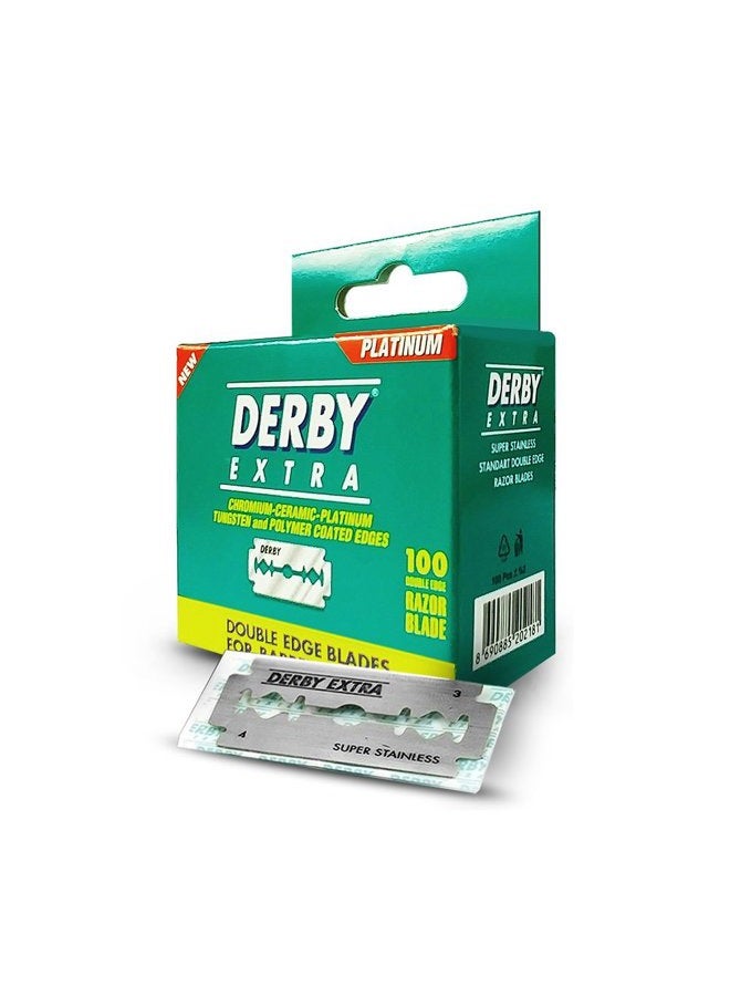 Derby 100 Extra Double Edge Safety Razor Blades, New Package - Image 2