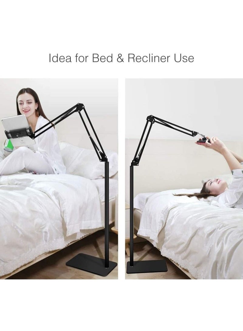 Universal Floor Adjustable and Foldable Tablet Stand Holder with 360 Degree Rotation for Phone and Tablet - Image 4