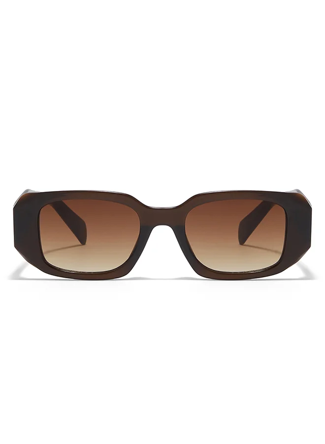 Blackout "BlackOut DELTA Women's Rectangle Sunglasses with UV400 Protection (Brown)"