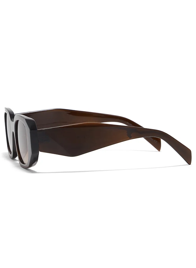 Blackout "BlackOut DELTA Women's Rectangle Sunglasses with UV400 Protection (Brown)"