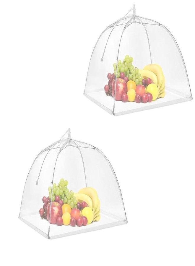Dodhar Pop-Up Food Mesh Tents Umbrella Covers Reusable and Collapsible 17 x 17inches Outside Picnic Camping Parties BBQs Reusable and Collapsible Mesh Food Covers Tent (Pop-Up Food Mesh Tents -2) - Image 1