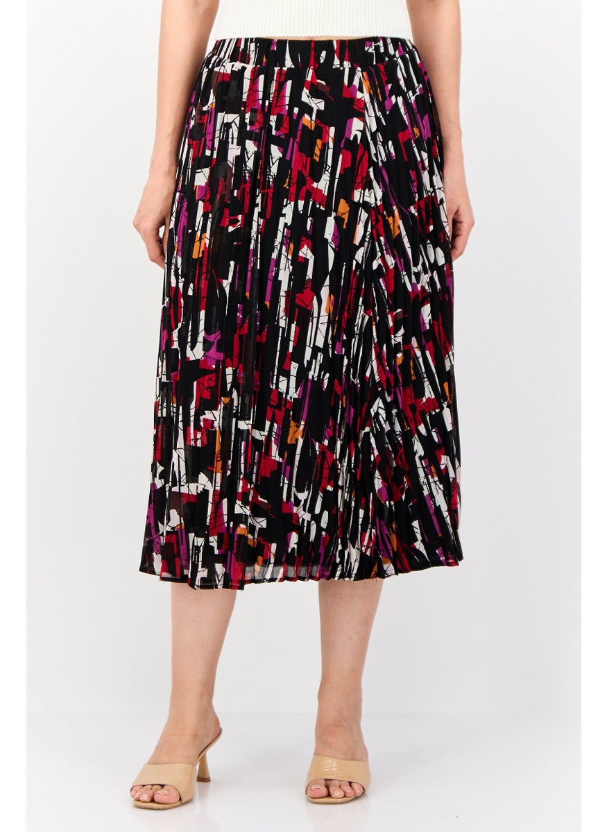 ESPRIT Women Abstract Print Midi Skirt, Multicolor  - Image 1