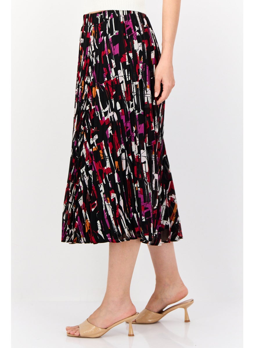 ESPRIT Women Abstract Print Midi Skirt, Multicolor  - Image 4