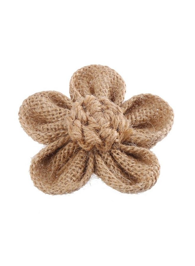 Decora 12 Pieces Handmade Burlap Flowers For Wedding Decoration Craft Making And Other Diy Stuff Making - Image 4