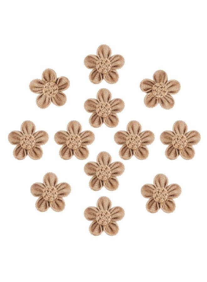 Decora 12 Pieces Handmade Burlap Flowers For Wedding Decoration Craft Making And Other Diy Stuff Making - Image 1