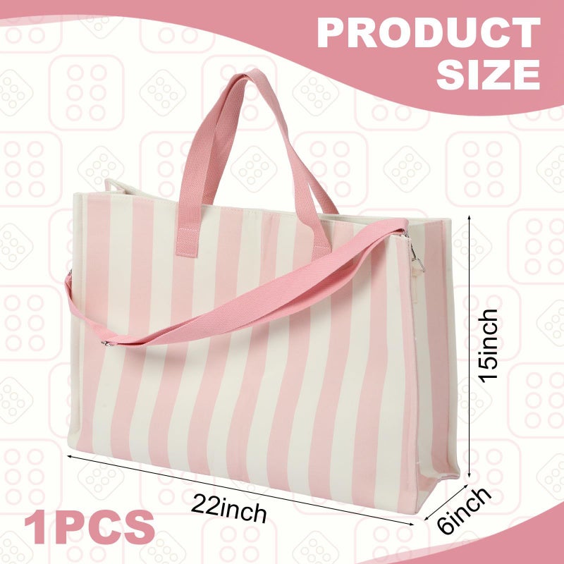 Canvas Cosmetic Bag with Mahjong Print, Large Capacity Adjustable Crossbody - Image 3