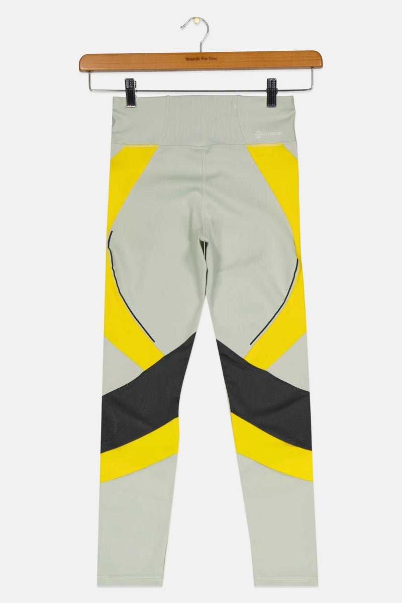 Adidas ملابس رياضية للبنات للأطفال، ليغينغز 7/8، أخضر نعناعي - Image 3