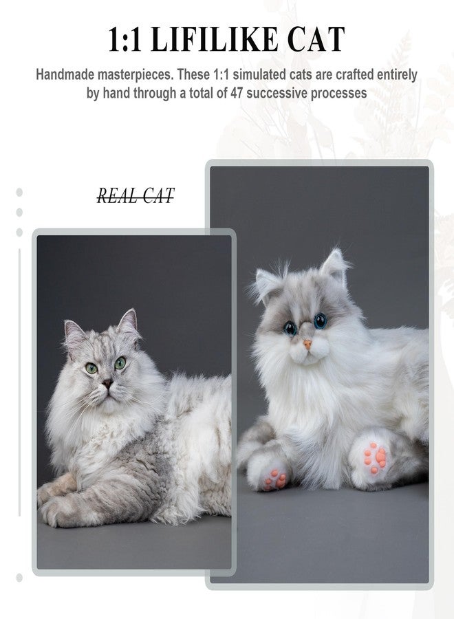 Chongker Weighted Stuffed Animals, Handmade Realistic Cat Plush Toy 3.3LBS, Lifelike Real Cat Size Companion Plush Doll - Image 4