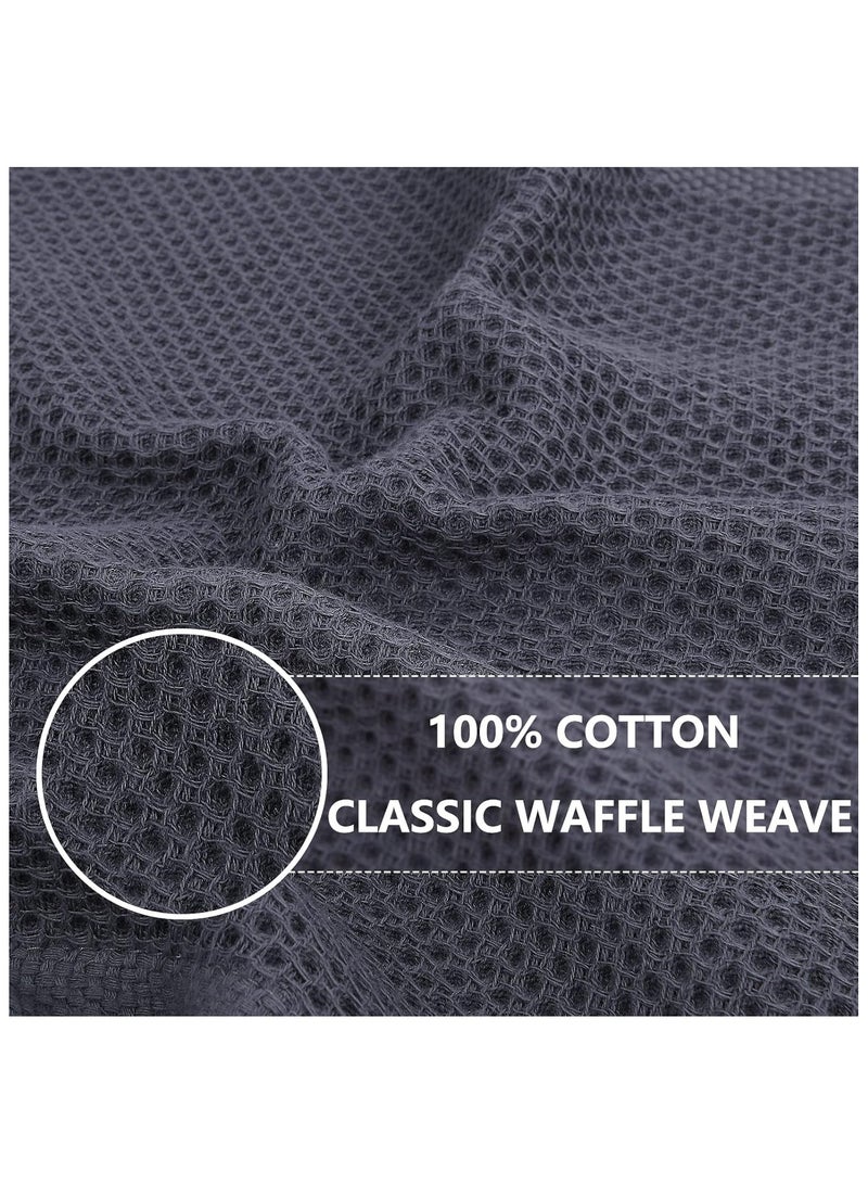 LA' PRECIOUS 100% Cotton Waffle Weave Kitchen Dish Cloths - Ultra Soft Absorbent Quick Drying Dish Towels - 12 x 12 Inches - Image 4