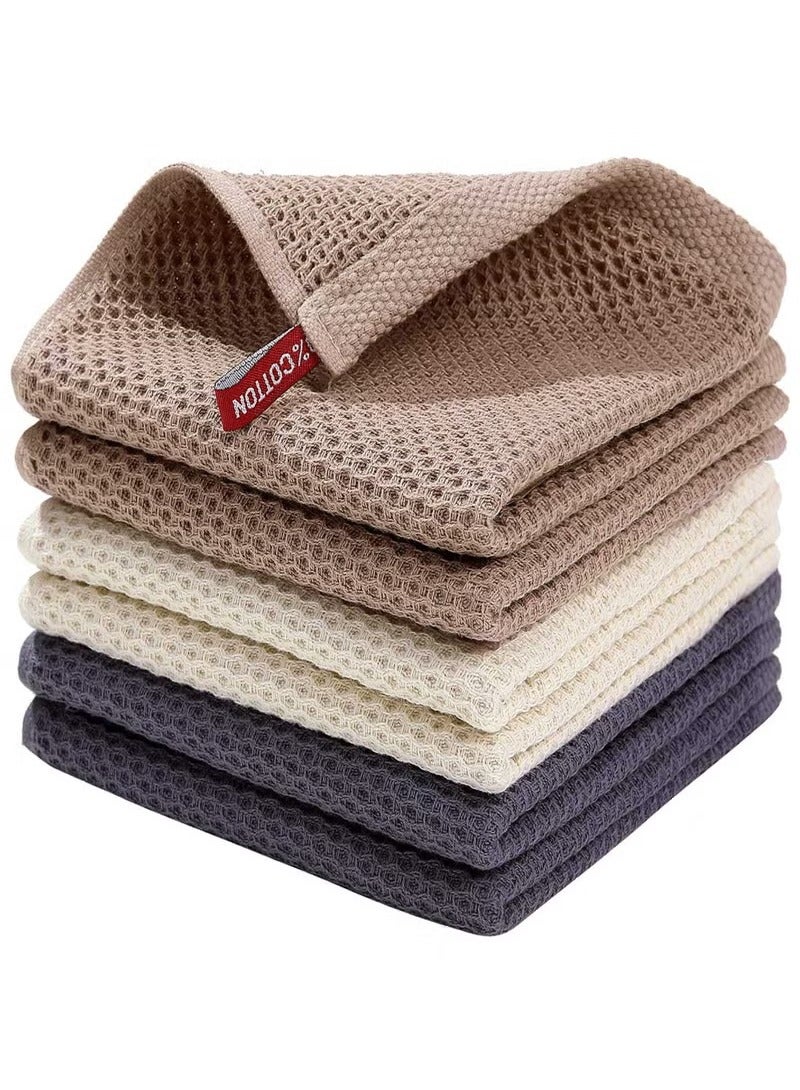 LA' PRECIOUS 100% Cotton Waffle Weave Kitchen Dish Cloths - Ultra Soft Absorbent Quick Drying Dish Towels - 12 x 12 Inches - Image 1