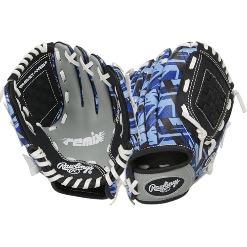 Rawlings | REMIX T-Ball & Youth Baseball Glove | Left Hand Throw | 9" | Blue - Image 1