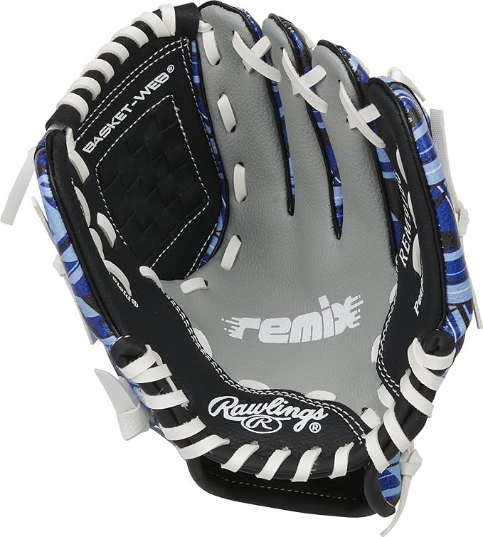Rawlings | REMIX T-Ball & Youth Baseball Glove | Left Hand Throw | 9" | Blue - Image 3