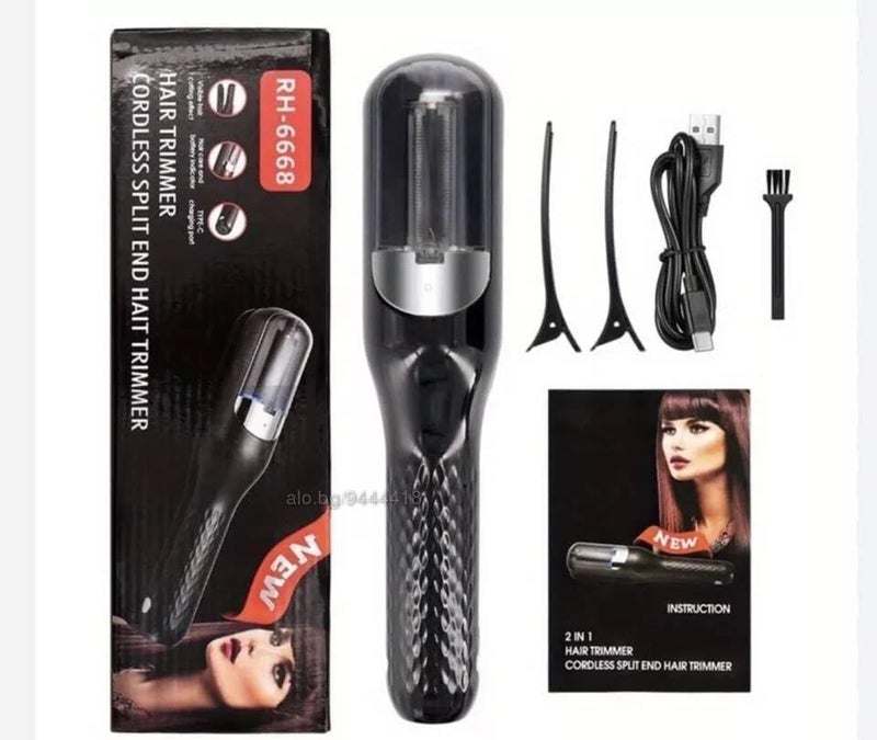 KIYU Cordless Split End Hair Trimmer Machine | Rechargeable Electric Split Ends Remover Tool for Dry, Damaged, Curly, Frizzy Hair | 2-in-1 Automatic Split End Cutter for Men & Women - Image 1