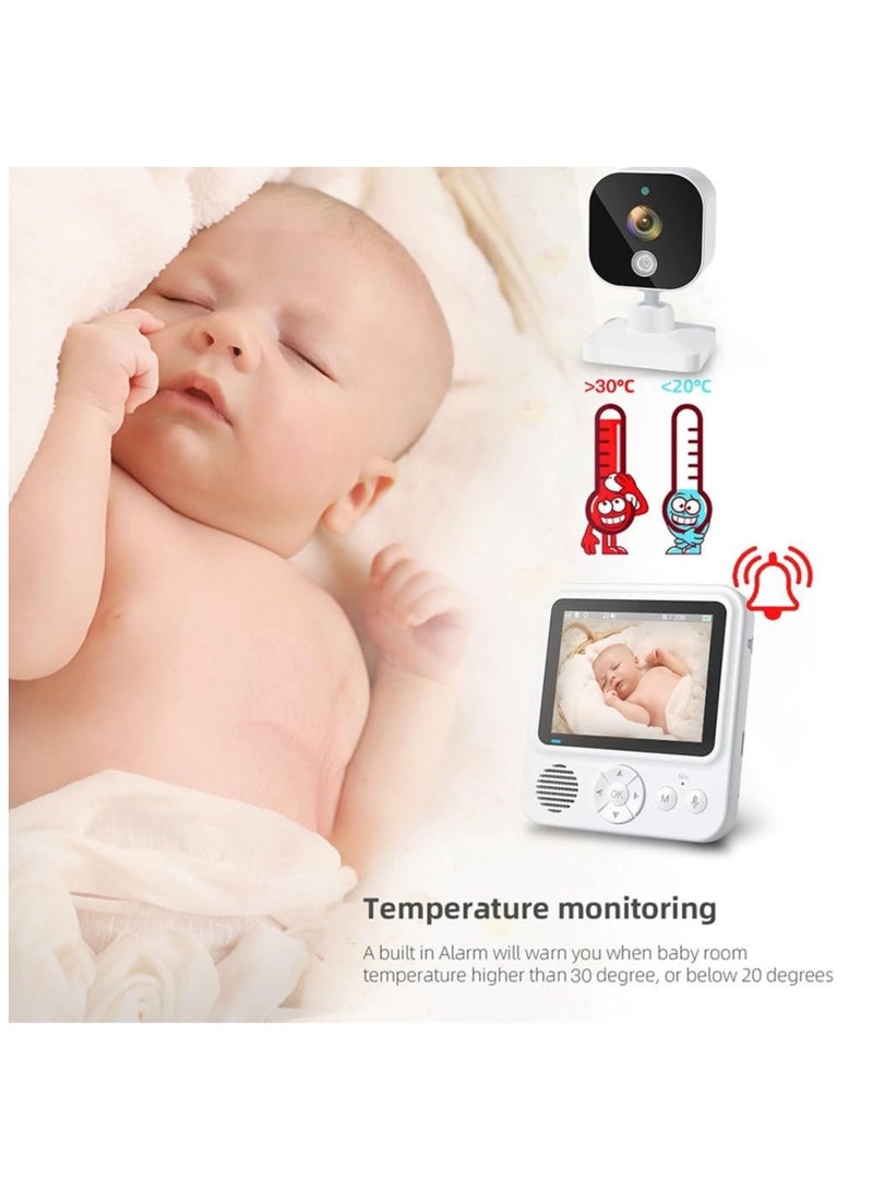 Wireles Baby Monitor with Camera Audio 2-Way Talk Video Babyphone IPS Screen Baby Videophone Baby Nanny Easy Install Easy to Use UK Plug - Image 2