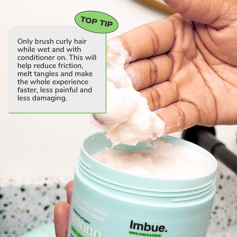 Imbue Curl Hair Conditioner, 300ml - Protein-Rich, Repairing, Vegan, Suitable for 3a-4c Curls, Smooths and Strengthens - Image 3